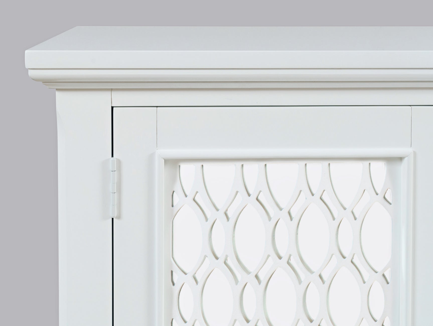 Isabella White 38 Mirrored Accent Cabinet - Ornate Home