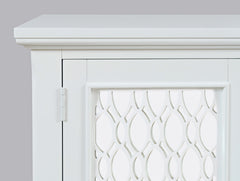 Isabella White 38 Mirrored Accent Cabinet - Ornate Home