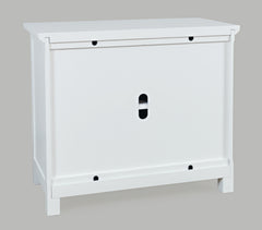 Isabella White 38 Mirrored Accent Cabinet - Ornate Home
