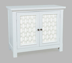 Isabella White 38 Mirrored Accent Cabinet - Ornate Home
