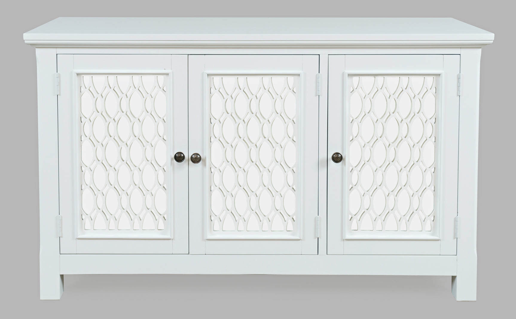 Isabella White 54 Mirrored Accent Cabinet - Ornate Home