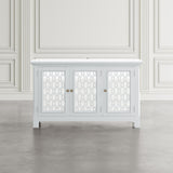 Isabella White 54 Mirrored Accent Cabinet - Ornate Home