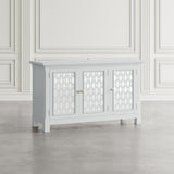 Isabella White 54 Mirrored Accent Cabinet - Ornate Home