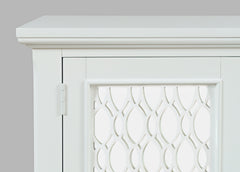Isabella White 54 Mirrored Accent Cabinet - Ornate Home