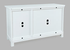 Isabella White 54 Mirrored Accent Cabinet - Ornate Home