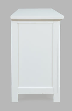Isabella White 54 Mirrored Accent Cabinet - Ornate Home