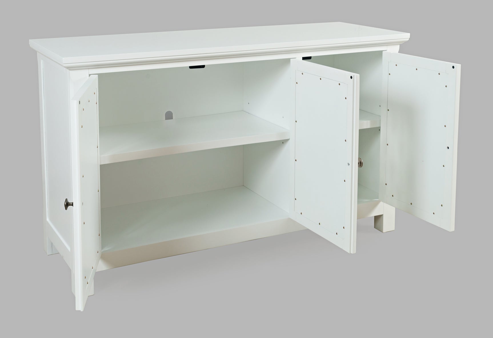 Isabella White 54 Mirrored Accent Cabinet - Ornate Home