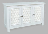 Isabella White 54 Mirrored Accent Cabinet - Ornate Home