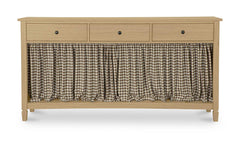 Isabelle Brown Gingham Console Table - Ornate Home