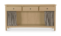 Isabelle Brown Gingham Console Table - Ornate Home