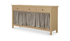 Isabelle Brown Gingham Console Table - Ornate Home