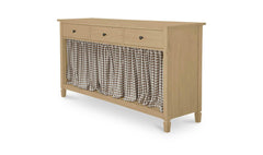 Isabelle Brown Gingham Console Table - Ornate Home