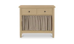 Isabelle Brown Gingham Nightstand - Ornate Home