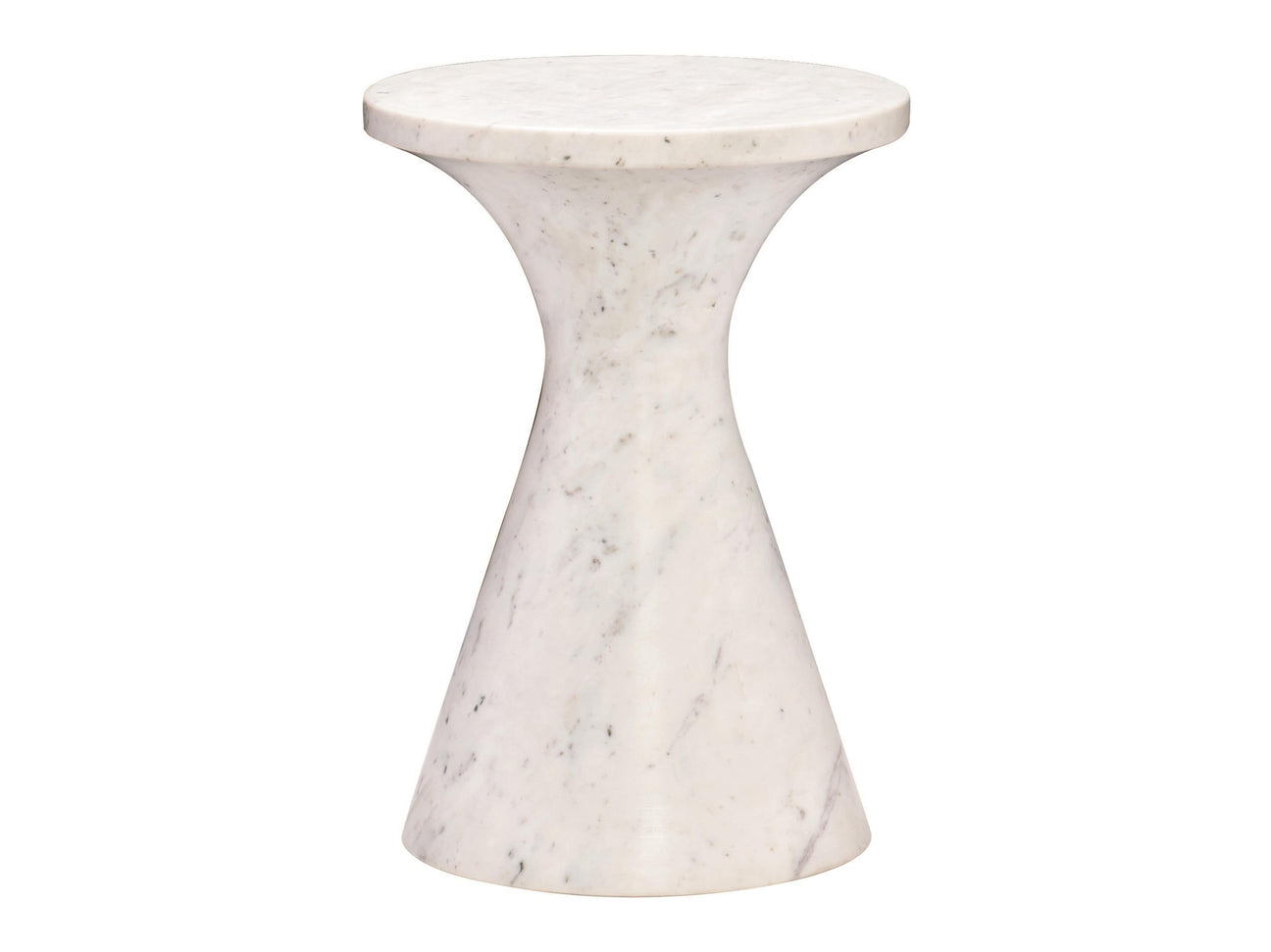 Isabelle Honed White Marble Accent Table - Ornate Home