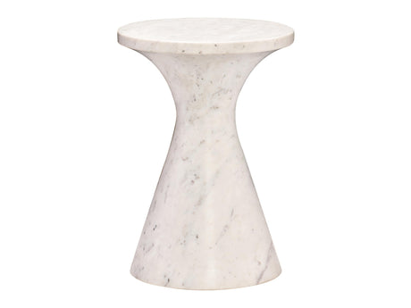 Isabelle Honed White Marble Accent Table - Ornate Home