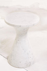 Isabelle Honed White Marble Accent Table - Ornate Home