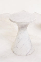 Isabelle Honed White Marble Accent Table - Ornate Home