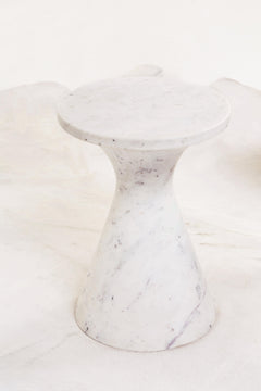 Isabelle Honed White Marble Accent Table - Ornate Home