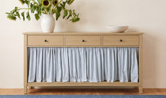 Isabelle Light Blue Stripe Console Table - Ornate Home