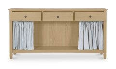 Isabelle Light Blue Stripe Console Table - Ornate Home