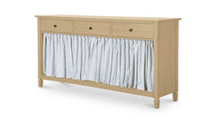 Isabelle Light Blue Stripe Console Table - Ornate Home