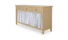 Isabelle Light Blue Stripe Console Table - Ornate Home