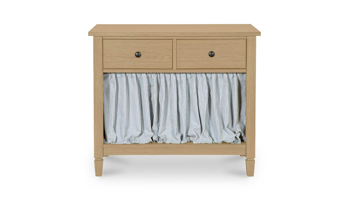 Isabelle Light Blue Stripe Nightstand - Ornate Home