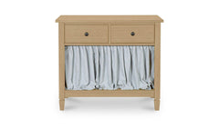 Isabelle Light Blue Stripe Nightstand - Ornate Home