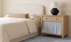 Isabelle Light Blue Stripe Nightstand - Ornate Home