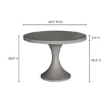 Isadora Dark Grey Outdoor Dining Table - Ornate Home