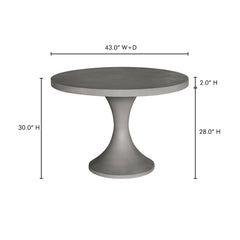 Isadora Dark Grey Outdoor Dining Table - Ornate Home