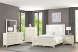 Isadore White Eastern King Bed - Ornate Home