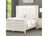 Isadore White Eastern King Bed - Ornate Home