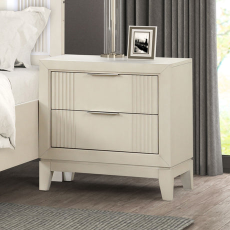 Isadore White Nightstand - Ornate Home