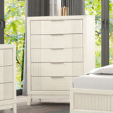 Isadore White Queen 5 Piece Bedroom Set w/Chest - Ornate Home