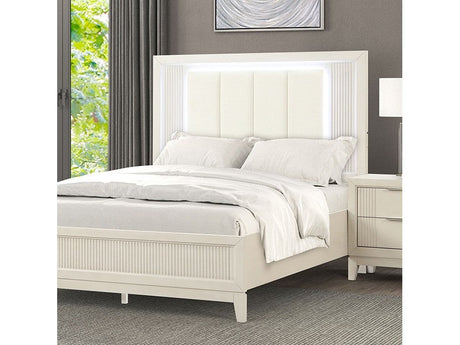 Isadore White Queen Bed - Ornate Home
