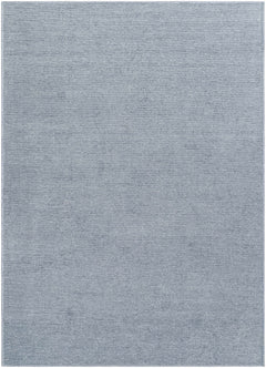 Isako Blue & Gray Solid Washable Area Rug - Clearance - Ornate Home