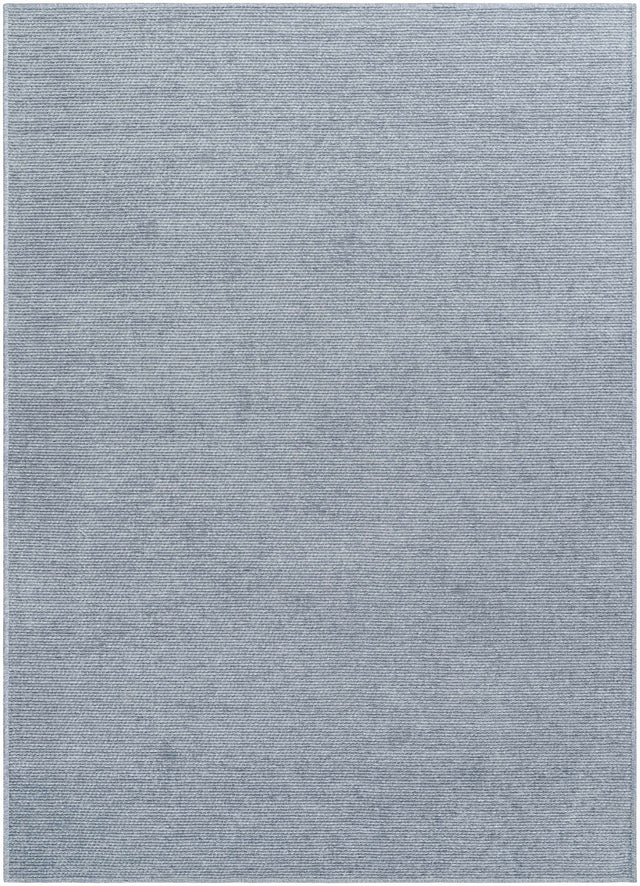Isako Blue & Gray Solid Washable Area Rug - Clearance - Ornate Home
