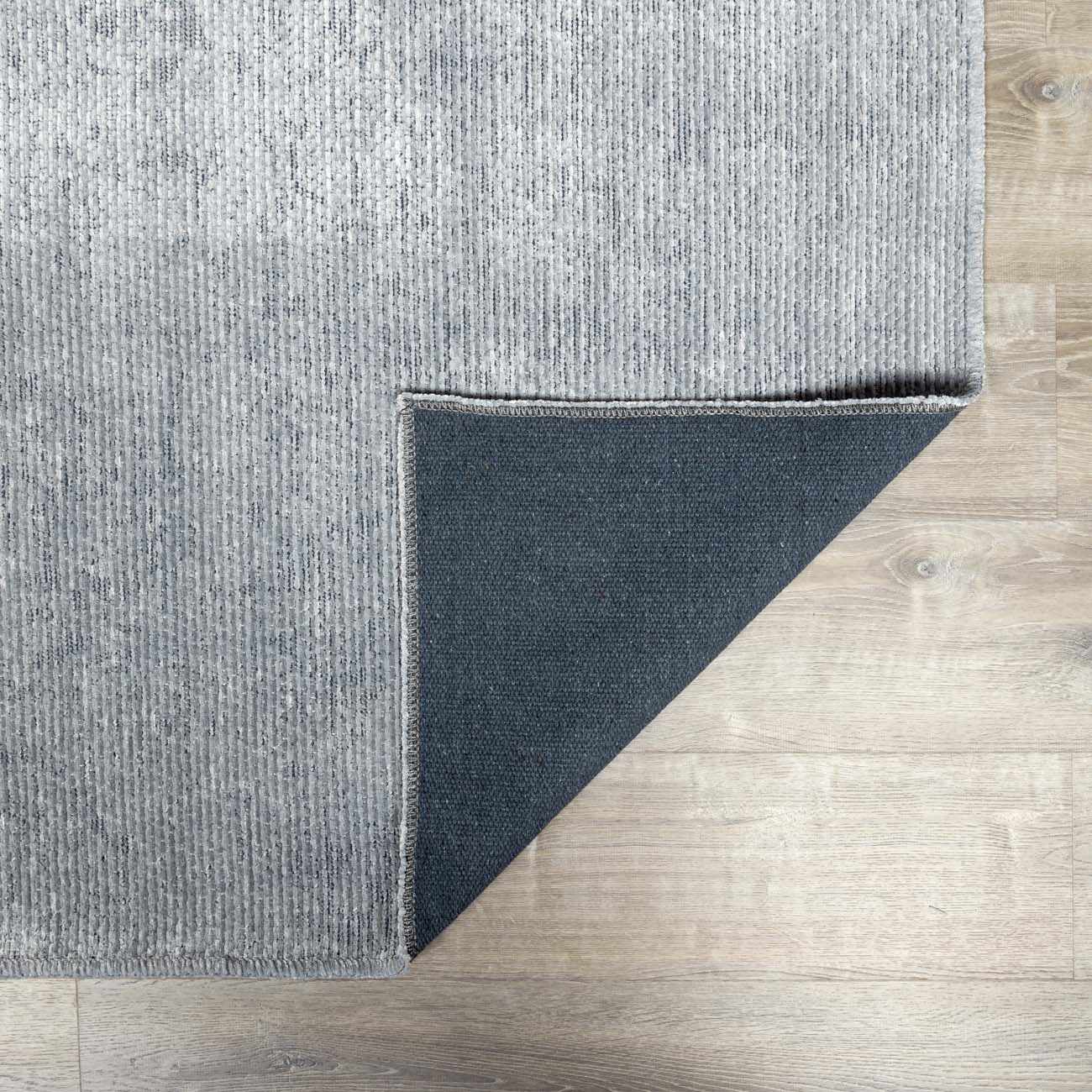 Isako Blue & Gray Solid Washable Area Rug - Clearance - Ornate Home