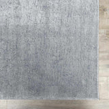 Isako Blue & Gray Solid Washable Area Rug - Clearance - Ornate Home