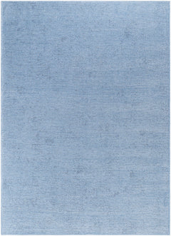 Isako Blue Solid Washable Area Rug - Clearance - Ornate Home