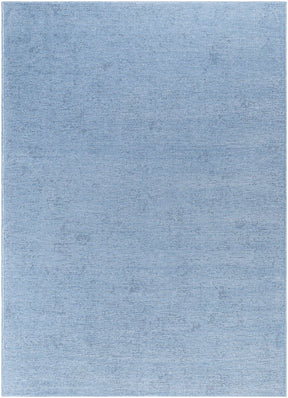 Isako Blue Solid Washable Area Rug - Clearance - Ornate Home