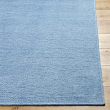 Isako Blue Solid Washable Area Rug - Clearance - Ornate Home