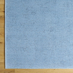 Isako Blue Solid Washable Area Rug - Clearance - Ornate Home