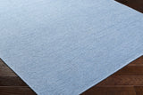 Isako Blue Solid Washable Area Rug - Clearance - Ornate Home