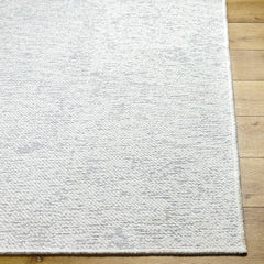 Isako Cream & Gray Solid Washable Area Rug - Clearance - Ornate Home