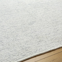 Isako Cream & Gray Solid Washable Area Rug - Clearance - Ornate Home