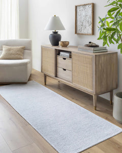 Isako Light Blue Solid Washable Rug - Clearance - Ornate Home