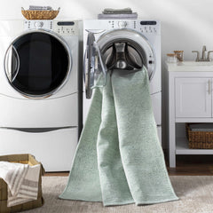 Isako Seafoam Solid Washable Area Rug - Clearance - Ornate Home