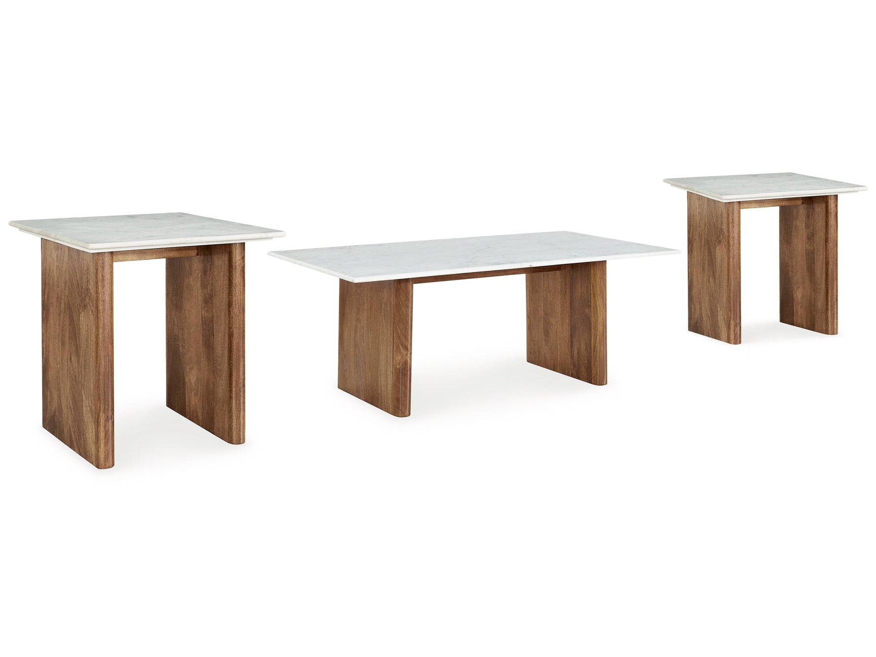 Isanti Brown/White Coffee Table and 2 End Tables (Online Special Price) - Ornate Home